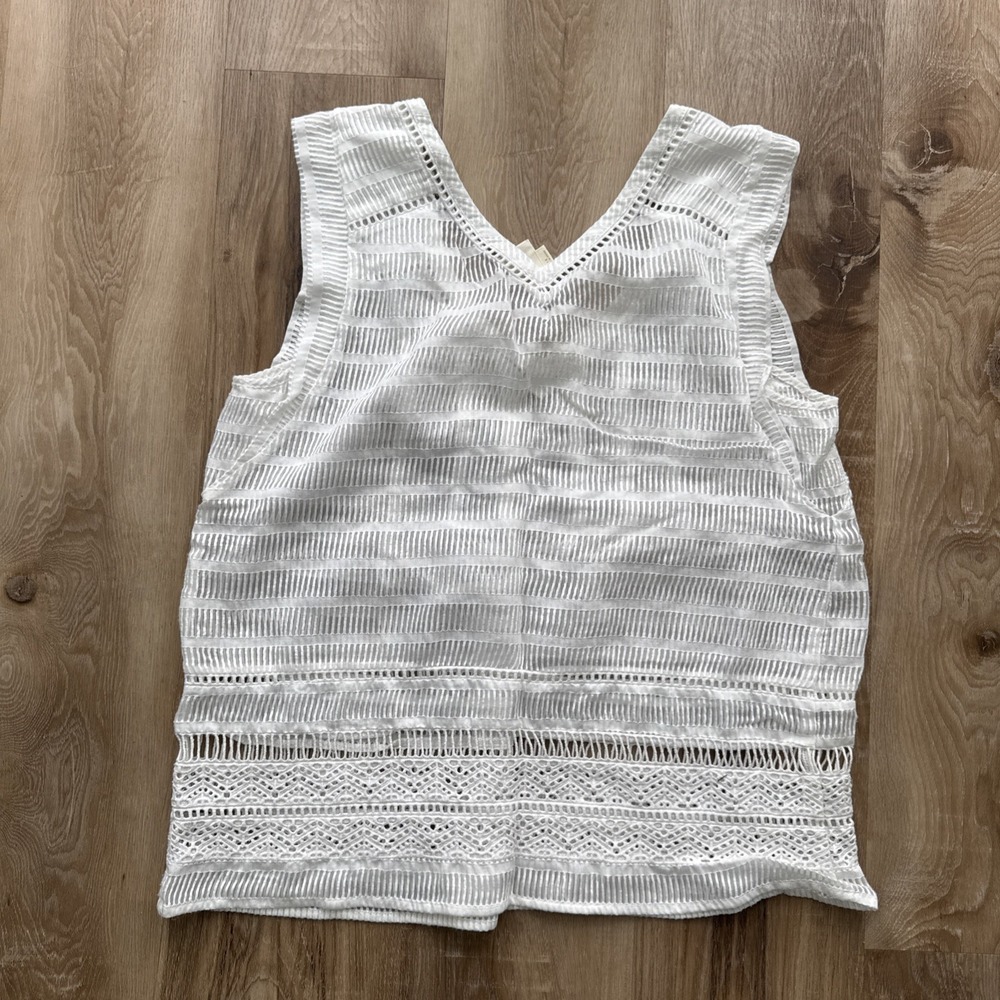 Urban Outfitter Maeve Size 12 White Crochet Sheet Tank Too - Picture 5 of 7